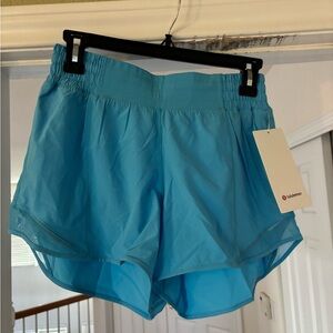 lululemon athletica Women's Aqua Athletic Shorts *INNER LINER IS CUT OUT